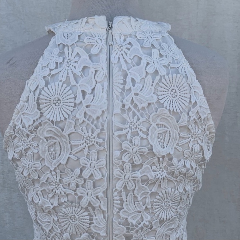 Lulus Love Poem Elegant White Lace Halter Dress Small - Picture 6 of 14